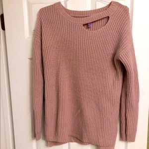 Francesca’s Pink knit sweater size medium